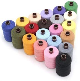 img 1 attached to 🧵 Vibrant KEIMIX Polyester Sewing Threads: 24 Colorful Spools, 550 Yards Each, Perfect for Hand & Machine Sewing