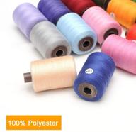 🧵 vibrant keimix polyester sewing threads: 24 colorful spools, 550 yards each, perfect for hand & machine sewing logo