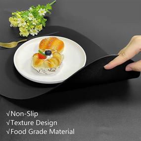 img 1 attached to Easy-Care Leather Placemats: Wipeable & Washable by Herda