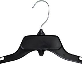 img 2 attached to 👔 Heavy-Duty Black Plastic Shirt Hangers, 17 Inch, 25 Pack - Ideal for Closet or Department Store Use