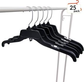 img 3 attached to 👔 Heavy-Duty Black Plastic Shirt Hangers, 17 Inch, 25 Pack - Ideal for Closet or Department Store Use