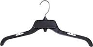 👔 heavy-duty black plastic shirt hangers, 17 inch, 25 pack - ideal for closet or department store use логотип