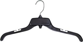 img 4 attached to 👔 Heavy-Duty Black Plastic Shirt Hangers, 17 Inch, 25 Pack - Ideal for Closet or Department Store Use