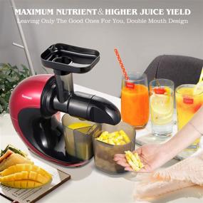 img 3 attached to 🍏 Sunamki Slow Juicer: Quiet Motor, Reverse Function, High Juice Yield – Ideal for Vegetables and Fruits