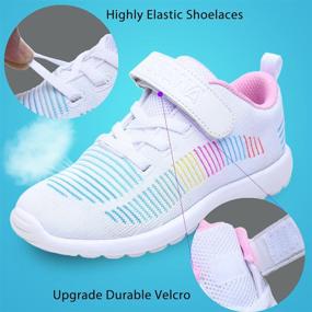 img 1 attached to 👟 Ultimate Athletic Sneakers: Breathable, Lightweight, and Washable Girls' Shoes!