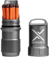 🔥 exotac matchcap xl: the ultimate waterproof camping match kit holder with integrated striker logo