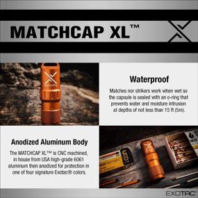 img 1 attached to 🔥 EXOTAC MATCHCAP XL: The Ultimate Waterproof Camping Match Kit Holder with Integrated Striker
