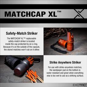 img 2 attached to 🔥 EXOTAC MATCHCAP XL: The Ultimate Waterproof Camping Match Kit Holder with Integrated Striker