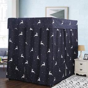 img 3 attached to 🛏️ Four Corner Post Bed Curtain Canopy for Kids, Girls and Boys - Mengersi Bed Drapes Gift (Queen Size, Deer)