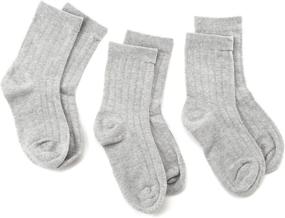 img 1 attached to Organic Crew Socks for Boys by Country Kids - Pack of 3 Pairs