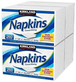 img 4 attached to 🍽️ Premium Kirkland Signature Casual Dining Napkins - 4 Packs, Total 1040 ct - Exceptional Quality & Versatility!