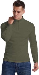 img 1 attached to 👔 Shop the Stylish YTD Sleeve Shirts Quarter Zip Collection for Men