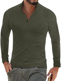 img 3 attached to 👔 Shop the Stylish YTD Sleeve Shirts Quarter Zip Collection for Men