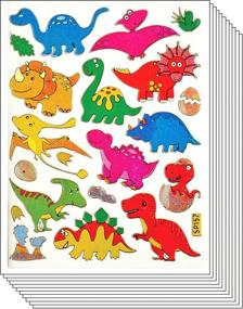 img 4 attached to Dazzling Dino Delight: Glittery Scrapbook Stickers for Kids - Jazzstick 110 (10 Sheets)