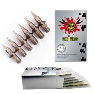 🔸 bigwasp 3rd gen assorted disposable tattoo needles - round shader mix with 3rs, 5rs, 7rs, 9rs, and 11rs - 50pcs (#12 standard rs) logo