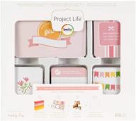👶 project life 380520 core edition kit for baby girls - 616 pieces in pink, red, and yellow logo