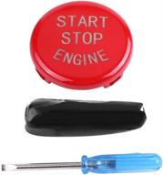 car engine start stop switch button cover for e chassis 3 series e90 e91 e92 e93 5 series e60 2004-2009 x1 e84 x3 e83 x5 e70x6 e71x6 e72(red) logo