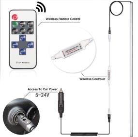 img 2 attached to 🚦LE-JX LED задний стекло подъемные задний светильник бар для Wrangler - JK JKU, JL JLU, TJ - Задний грузовой фонарь LED задняя крышка светильник бар, регулируемая подсветка с пультом - Модели 2007-2020