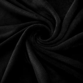 img 2 attached to 👶✨ Goleem Fleece Baby Blanket with Satin Trim - Soft Anti-Static Plush Blanket for Boys and Girls - Black - 30x40 inch