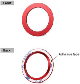 img 3 attached to Улучшите кнопку пуска/остановки 10-го поколения Honda Civic с кольцом из анодированного алюминия Thenice - повысьте контроль над мощностью двигателя вашего автомобиля (красный, подходит Civic 2016-2019)