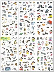 img 3 attached to Super Cute Cat Stickers for DIY Albums, Diary Decoration, Cartoon Scrapbooking | Kawaii Stationery 6 Sheets | School Office and School Supplies