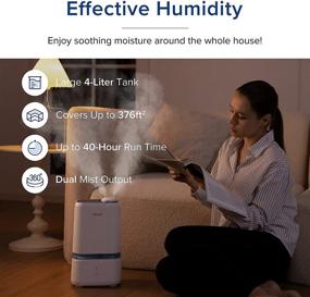 img 2 attached to 🌬️ LEVOIT Classic 200S Blue Humidifier: Wi-Fi Enabled Cool Mist Essential Oils Diffuser, 4L Ultrasonic Air Vaporizer for Bedroom, Nursery & Large Room, Quiet & Smart, 40 Hours