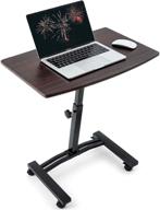 📦 tatkraft salute brown portable laptop desk cart | height adjustable (23.6x15.7'') | wheels & stoppers - ultimate mobility and convenience логотип