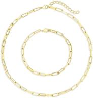💎 комплект эксклюзивных ювелирных изделий i's isaacsong с покрытием 14-каратным золотом: массивная овальная цепочка, ожерелье и браслеты, предназначенные для женщин. логотип