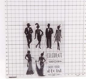 img 2 attached to 🎩 LZBRDY Gentlemen Lay in Dress: Party Clear Stamp and Dies Set, Celebrate & Enjoy with Silicone Stamps and Dies!