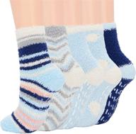 winter fluffy sleep socks for women – fuzzy fleece athletic warm socks, plush and cozy logo