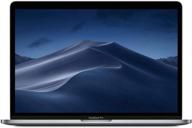 renewed apple 13-inch macbook pro retina with touch bar, quad-core 2.3ghz intel core i5, 8gb memory, and 256gb solid-state drive in space gray logo