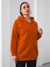 img 1 attached to 🧥 Women's Oversize Drop Shoulder Hoodie Coat with Zip Up, Long Sleeve, and Drawstring