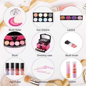img 1 attached to Washable Cosmetics Portable Pretend: The Ultimate Beauty Kit for Mess-free Fun!
