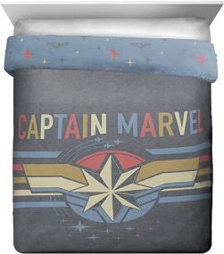 img 3 attached to 🛏️ The Ultimate Marvel Fan's Dream Bed: Jay Franco Captain Marvel Multi Stripes Queen Bed Set in Stunning Blue