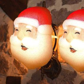 img 4 attached to 🎅 MAOYUE 2 Pack Christmas Porch Light Covers: Santa Claus 12.5 Inch Holiday Decoration for Porch & Garage Lights