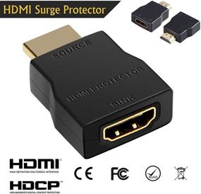 img 2 attached to 💥 Новый портативный HDMI 1.4 с защитой от перенапряжения и статического электричества, поддержка HDCP - черный | Купить сейчас!