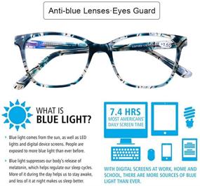 img 2 attached to 👓 DOOViC Blue Light Blocking Computer Reading Glasses with Stylish Spring Hinge for Optimal Eye Health