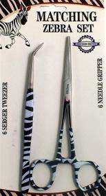 img 1 attached to 🦓 Optimized Sewing Needle Set with Zebra Design, Tweezer, and Gripper by Tooltron