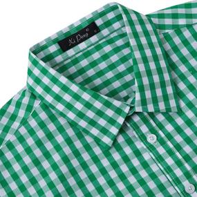 img 2 attached to Stay Stylish with XI PENG Checkered Gingham Sleeve Men's Clothing