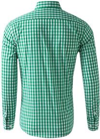 img 3 attached to Stay Stylish with XI PENG Checkered Gingham Sleeve Men's Clothing