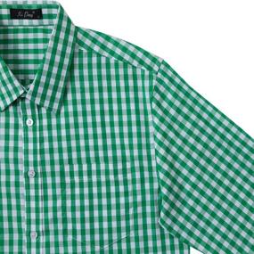 img 1 attached to Stay Stylish with XI PENG Checkered Gingham Sleeve Men's Clothing