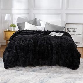 img 4 attached to Luxurious Lvylov Soft Fluffly Faux Fur Blanket King - Experience Ultimate Comfort and Warmth