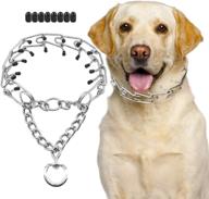 🐕 suready stainless steel dog prong collar with quick release snap buckle for x-large dogs - effective choke pinch training collar логотип