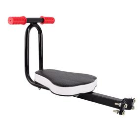 img 4 attached to 🚲 Черное детское велокресло Yamix - модное и съемное переднее велокресло с ручкой, идеальное велосипедное сидение для детей и малышей