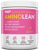 🍋 rsp aminolean - all-in-one pre workout: amino energy, weight management supplement for men & women, pink lemonade flavor, 30 servings logo