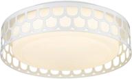 foitton flush mount ceiling light: 12 inch 15w dimmable led fixture, warm white, white finish. perfect for kitchen, hallway, bedrooms, stairways - etl listed logo