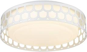 img 4 attached to FOITTON Flush Mount Ceiling Light: 12 Inch 15W Dimmable LED Fixture, Warm White, White Finish. Perfect for Kitchen, Hallway, Bedrooms, Stairways - ETL Listed