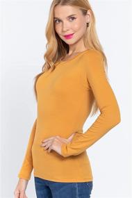 img 3 attached to 👚 Women's Lightweight Soft Cotton Long Sleeve Crew Neck & V Neck Slim Top Shirts Plus Size (S-2XL)