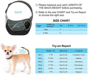 img 3 attached to 🐶 Convenient Pet Dog Sling Carrier with Collapsible Bowl - Sucipi Hard Bottom Bag for Small Dog and Cat