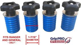 img 3 attached to 🔒 GripPRO ATV Anchors: прочный набор из 4 штук для подходящих крышка ключа Polaris Ranger Lock & Ride Tie Down Anchor Kit